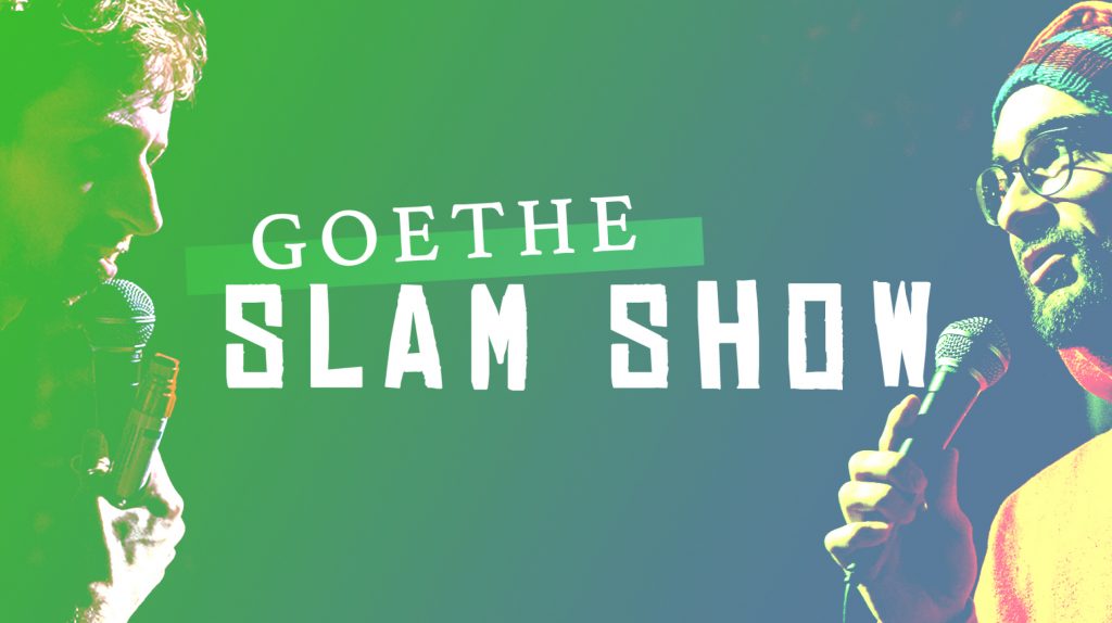 Das Logo der Goethe Slam Show.