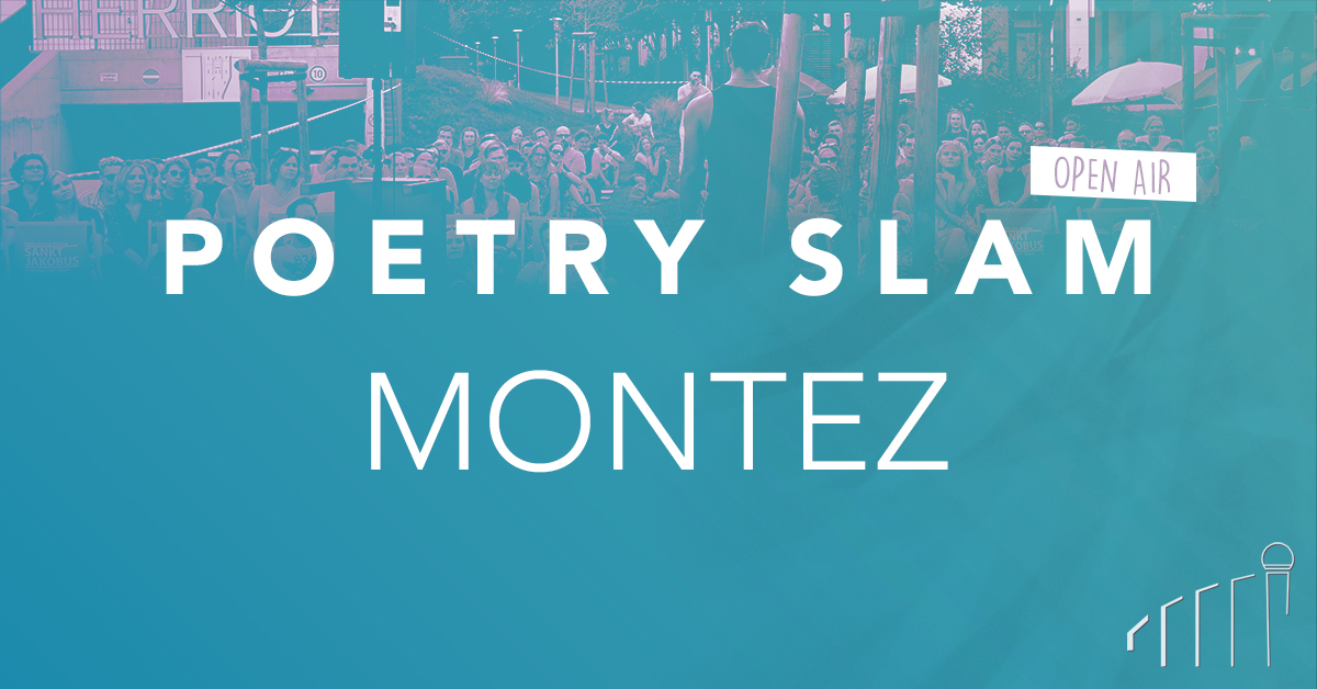 Poetry Slam findet Open Air statt, im Park des Lyoner Quartiers in Frankfurt.